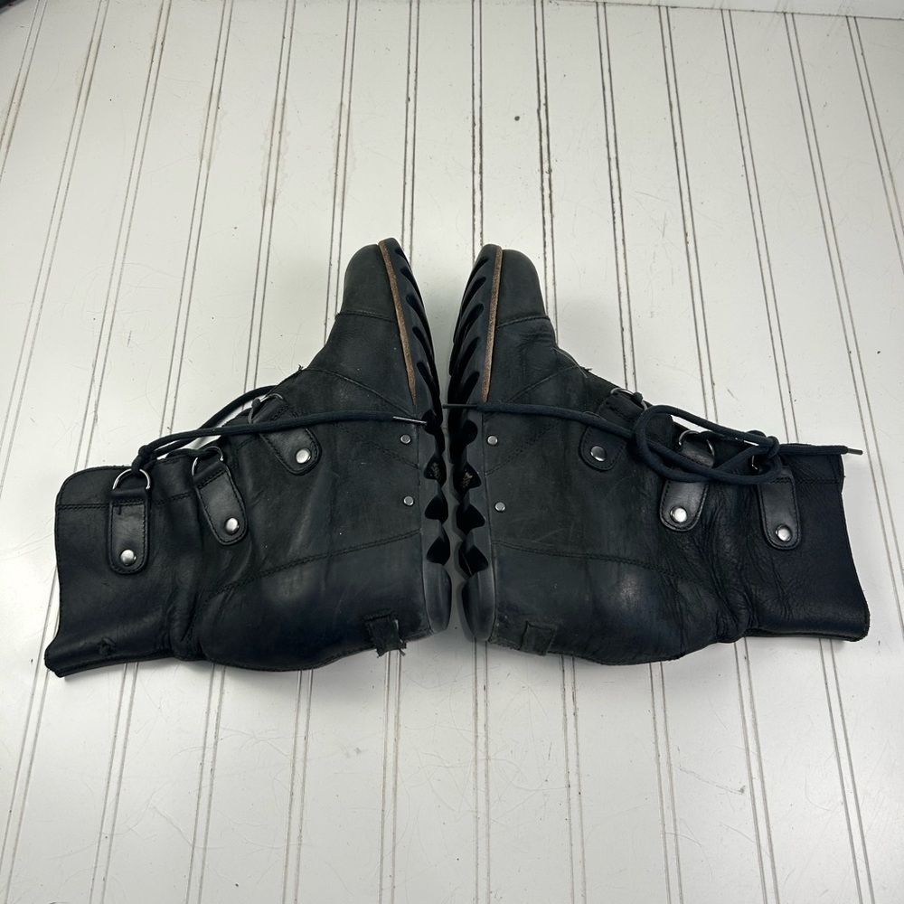 Sorel Joan of Arctic Wedge II Waterproof Lug Sole Black Boots Womenโs Size 6-6.5 - Picture 9 of 14